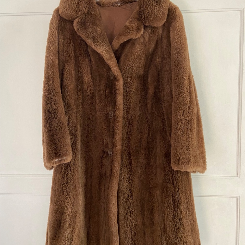 Vintage Brown Genuine Fur Coat